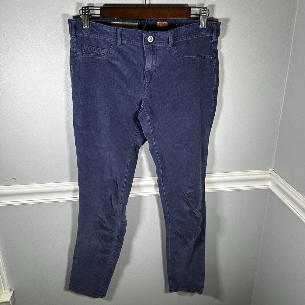 Anthropologie Pilcro‎ & The Letterpress Corduroy Skinny Leg Pants Womens 28 Blue